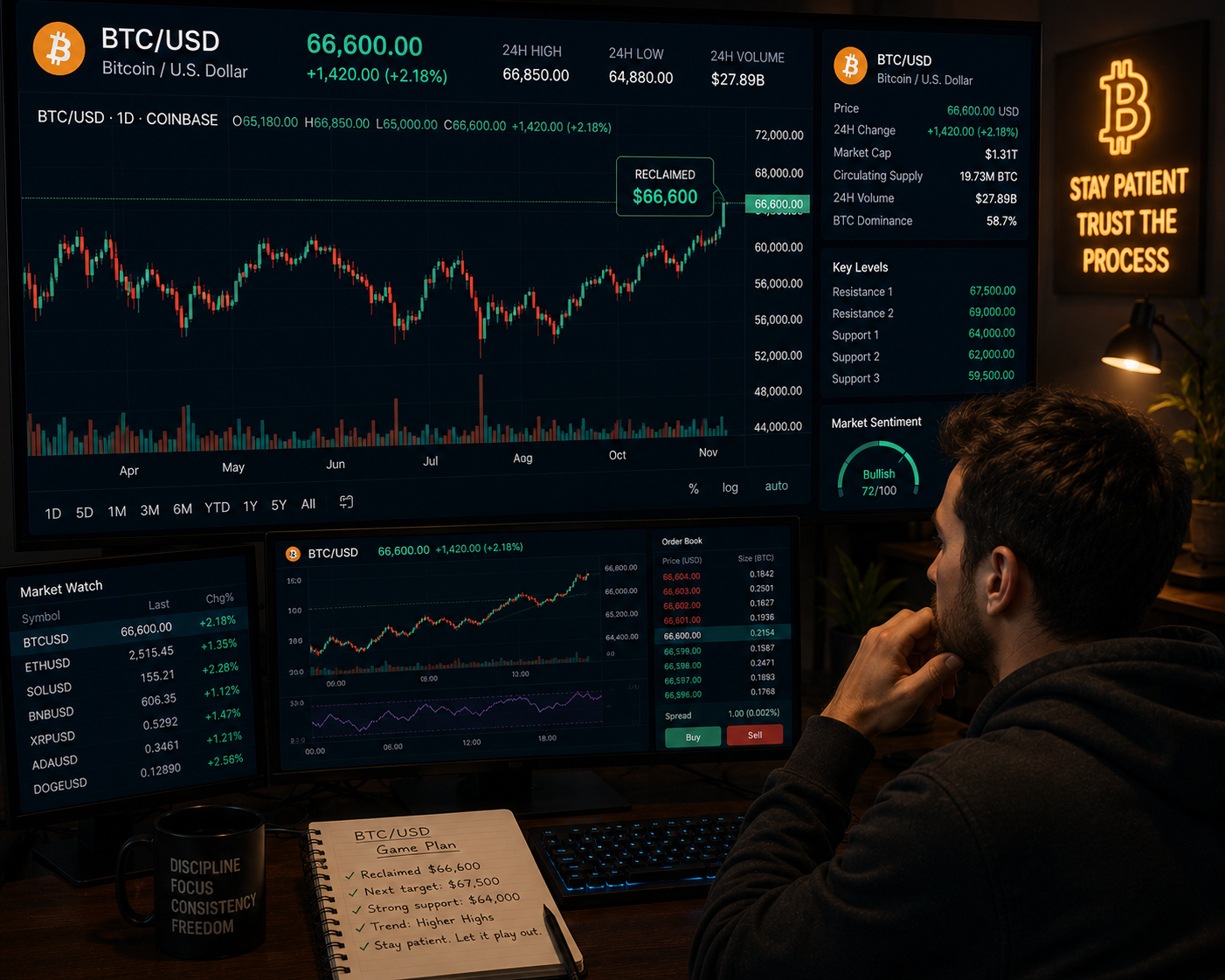 Bitcoin holds above key support as momentum indicators hint at stabilization