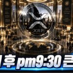 잠시 후 pm9:30 큰일? #XRP
